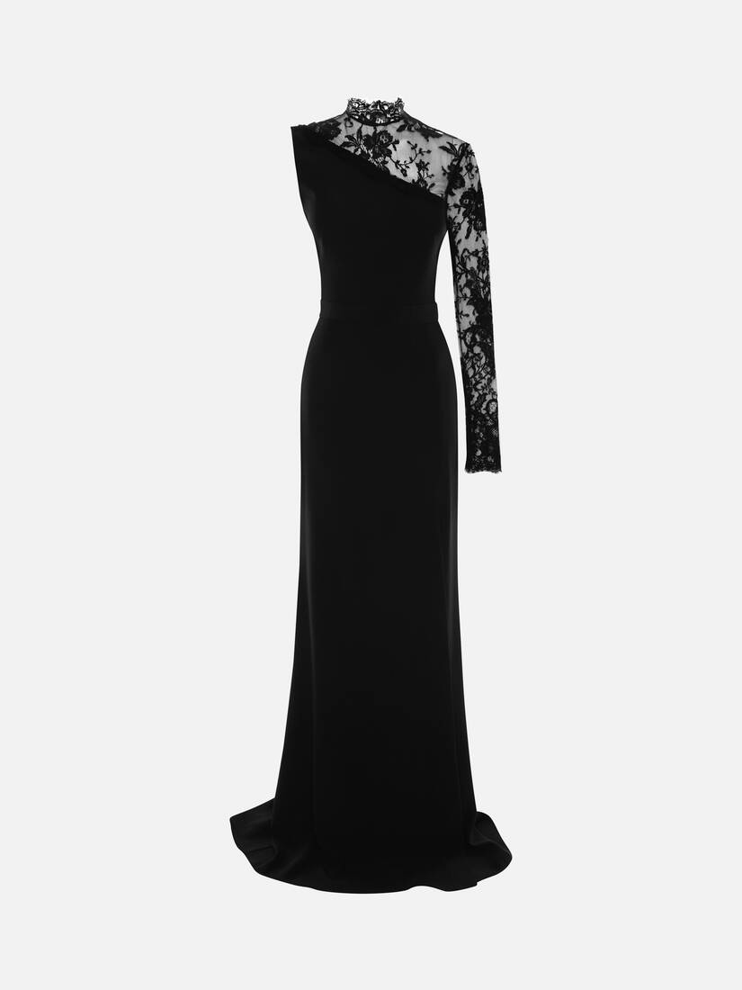 Vestidos Alexander McQueen Lace Evening Mujer - Negros - Mexico 290-KYQWIP